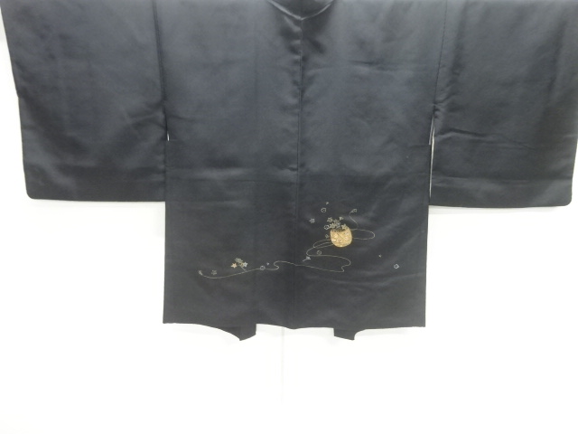 吹き寄せに籠模様絵羽織